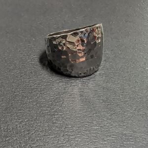 Genuine Silver Hammered Ring